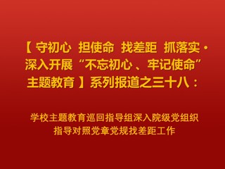 学校主题教育巡回指导组深入院级党组织指导对照党章党规找差距工作